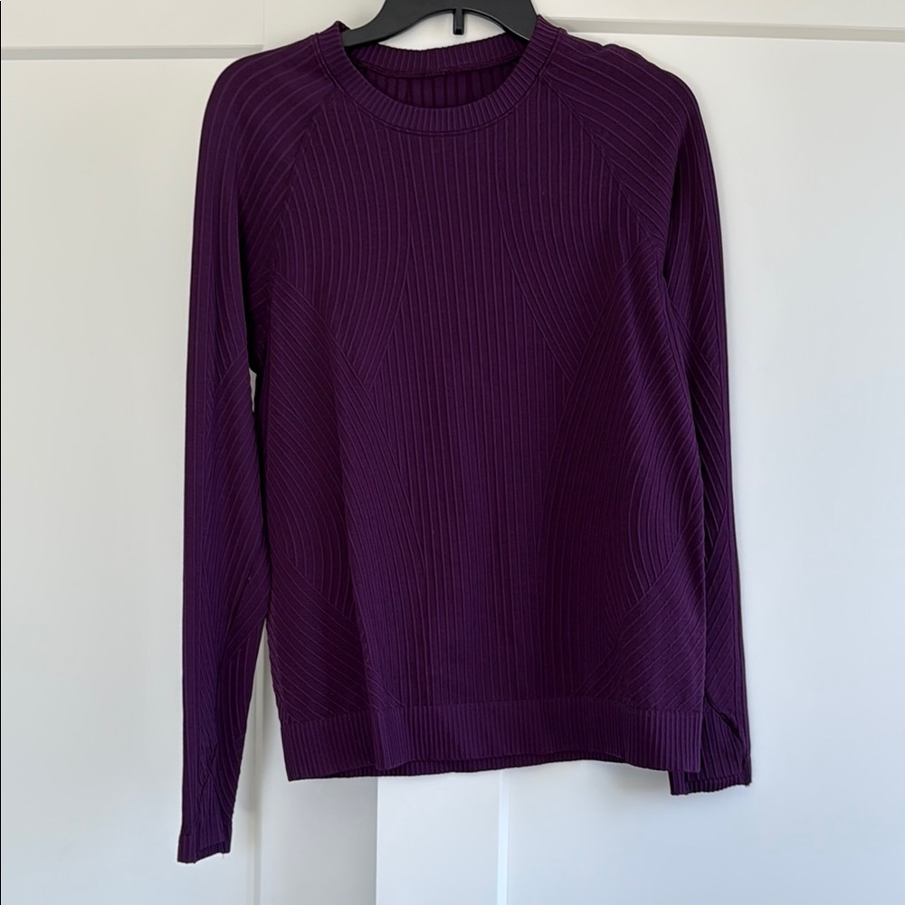 Lululemon Athletica Purple Sweatshirt Vibrant Crew Neck
